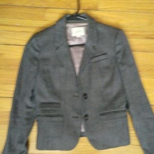 Ann Taylor Loft Brown Wool Suit Blazer Jacket Sz 2